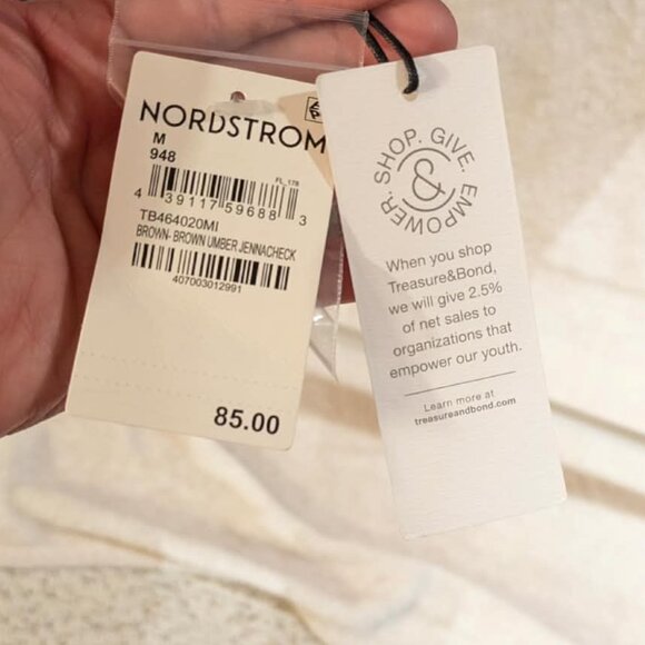 Treasure and Bond - Size Medium Brown ruffle top - NWT - Picture 4 of 4